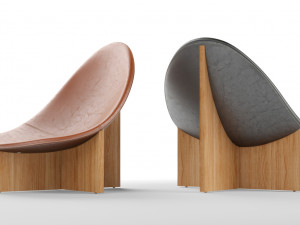 nido modern lounge chair by estudio persona 3D Model