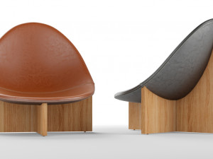 nido modern lounge chair by estudio persona 3D Model