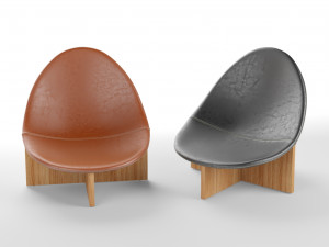 nido modern lounge chair by estudio persona 3D Model