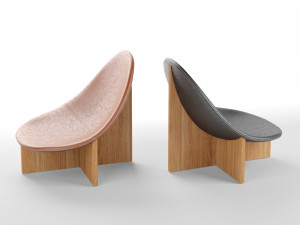 nido modern lounge chair by estudio persona 3D Model