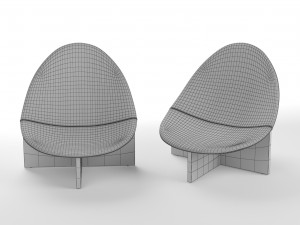 nido modern lounge chair by estudio persona 3D Model