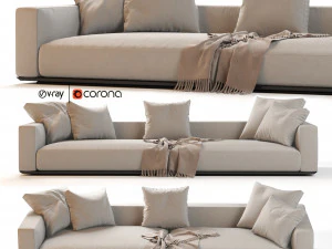 flexform grandemare sectional sofa 3D Model