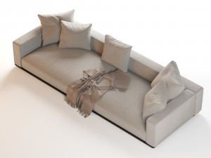 flexform grandemare sectional sofa 3D Model