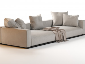 flexform grandemare sectional sofa 3D Model