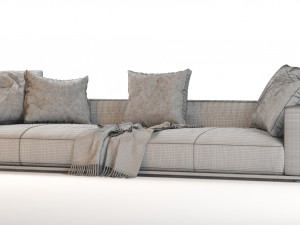 flexform grandemare sectional sofa 3D Model