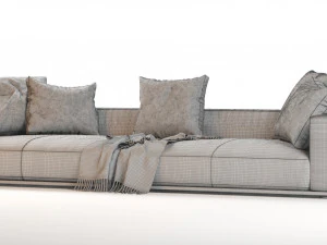 flexform grandemare sectional sofa 3D Model