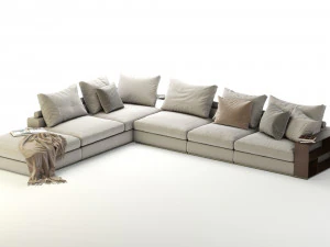 flexform groundpiece sectional sofa 3D Model