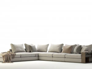 flexform groundpiece sectional sofa 3D Model