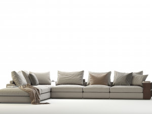 flexform groundpiece sectional sofa Modèle 3D