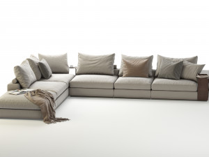 flexform groundpiece sectional sofa Modèle 3D