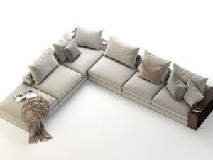 flexform groundpiece sectional sofa Modèle 3D