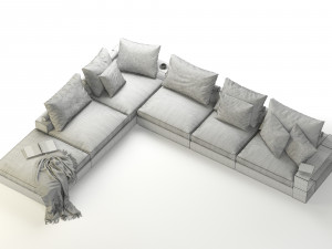 flexform groundpiece sectional sofa Modèle 3D