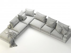 flexform groundpiece sectional sofa 3D Model
