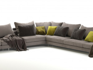 flexform lightpiece modular sofa 3D 모델