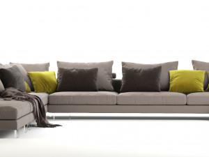 flexform lightpiece modular sofa 3D 모델