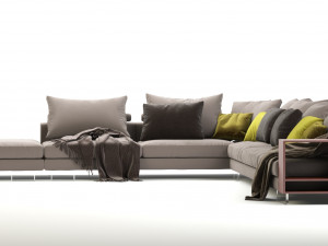 flexform lightpiece modular sofa 3D 모델