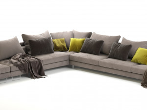 flexform lightpiece modular sofa 3D 모델