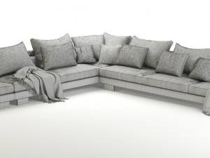 flexform lightpiece modular sofa 3D 모델