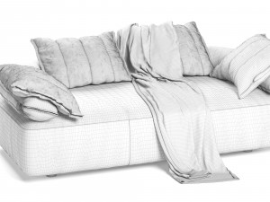 flick flack modular sofa ditre italia 215cm Modello 3D