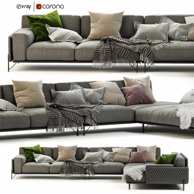 kris modular sofa by ditre italia 3D Model .c4d .max .obj .3ds .fbx .stl .blend 