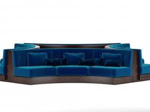 booth seating round sofa for luxury restaurant lounge cafe 3Dモデル