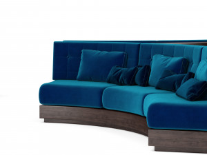 booth seating round sofa for luxury restaurant lounge cafe 3Dモデル