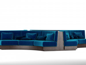 booth seating round sofa for luxury restaurant lounge cafe 3Dモデル