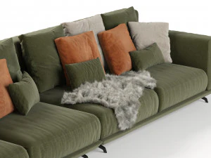 ditre italia dalton sofa 352x106 3D Model