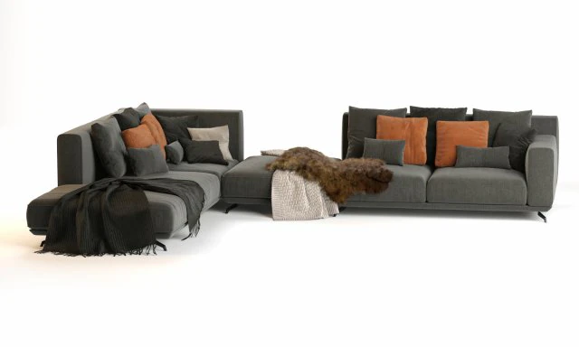 dalton sofa by ditre italia 370x270 cm 3D Model .c4d .max .obj .3ds .fbx .stl .blend