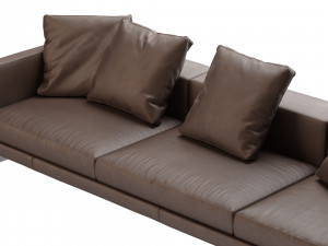 dock leather sofa by b and b italia 3D Модель