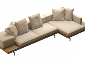 dock sofa by bb italia 3D Model