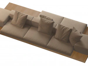 dock sofa by bb italia 3D Model