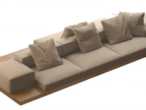 dock sofa by bb italia 3D Model