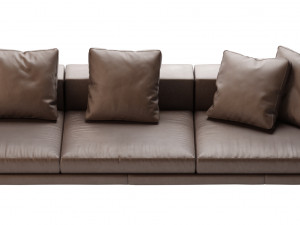 dock leather sofa by bb italia 320x99 3Dモデル