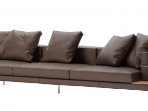 dock leather sofa by bb italia 320x99 3Dモデル