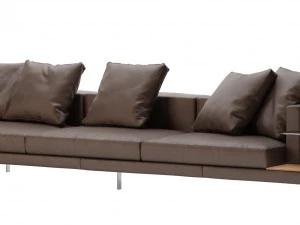 dock leather sofa by bb italia 320x99 3D Model