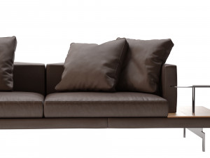 dock leather sofa by bb italia 320x99 3Dモデル