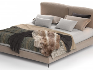 sound bed by ditre italia 191x236 cm Modello 3D