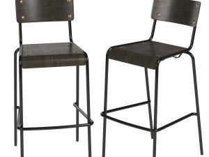 agape bar stool industry west 3D मॉडल