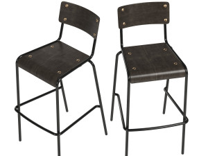 agape bar stool industry west 3D Модель