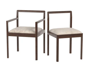 poltrona densa e cadeira de jantar Modelo 3D