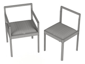 densen armchair and dining chair 3D Model