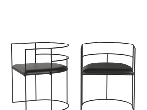 steel rod armchair 3D Modell