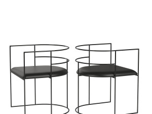 steel rod armchair 3D Modell