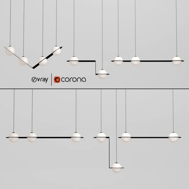 laurent suspension light collection 3D Model .c4d .max .obj .3ds .fbx .stl .blend