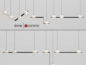 колекція підвісних світильників laurent 3D Модель