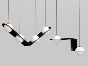 laurent suspension light collection Model 3D