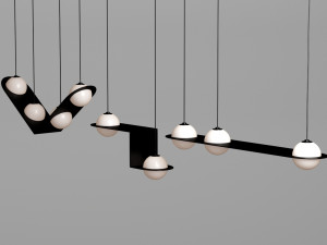 laurent suspension light collection Model 3D