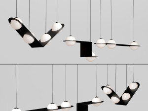 laurent suspension light collection Model 3D