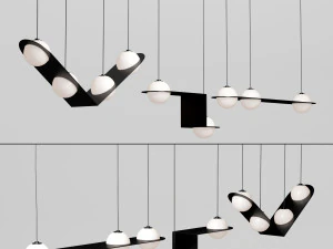 laurent suspension light collection 3D Model